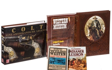 Cinq livres allemands sur le Far West, 2ème moitié du 20ème siècle Monographie détaillée :...