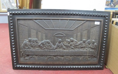 'Coalbrookdale' The Last Supper, cast iron wall plaque with ...