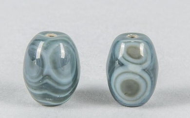 Collectible Double Ghost Eye Agate Beads