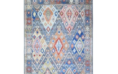 Colorful, Extra Soft Wool Hand Knotted, Anatolian Village Inspired Rug