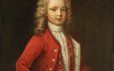 Continental School (18th century), Portrait of a Young Boy Wearing a Red Jacket, oil on canvas (relined), 30 x 25 in. (76.2 x 63.5 cm.)