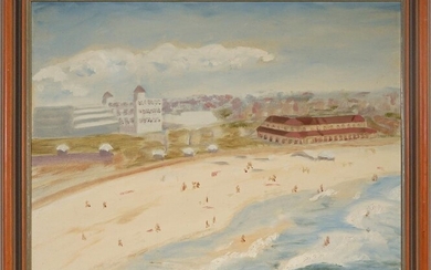 D. Faulkner 'Bondi Beach' oil on canvas on board, 48 x 58cm (frame) signed frame) signed