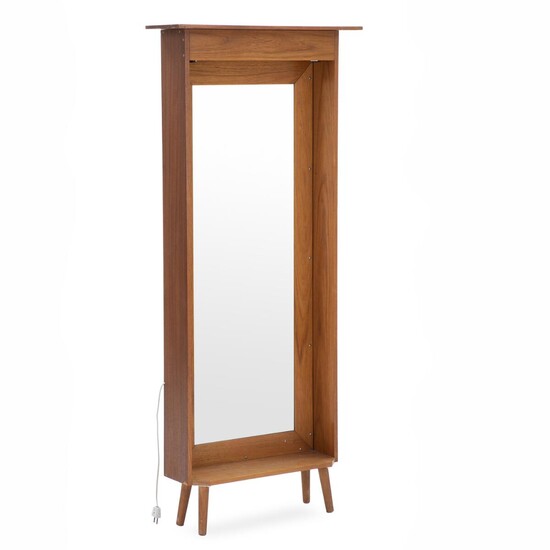 SOLD. Danish furniture design: Hall unit of teak with mirror and shelf. H. 150 cm. W. 65 cm. D. 20 cm. – Bruun Rasmussen Auctioneers of Fine Art