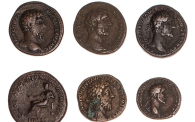 EMPIRE ROMAIN Lot de 6 monnaies romaines...