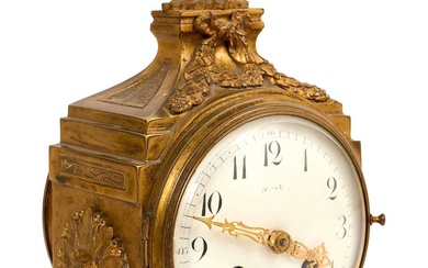 Early 20th century French ormolu Pendule d’Officer clock