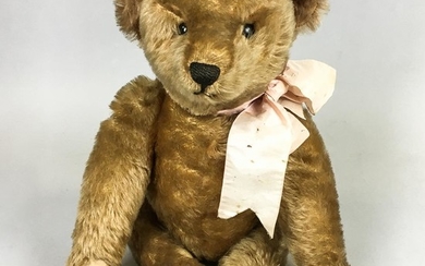 Early Blonde Mohair Teddy Bear