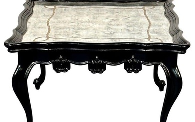 Ebony Eglomise Coffee or Cocktail Table by John Richard