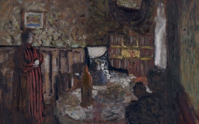 Edouard VUILLARD 1868- 1940Annette assise entre sa mère et sa grand-mère - circa 1906Huile sur...