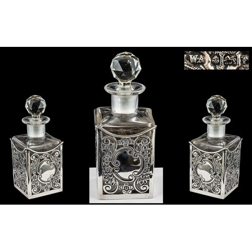 Edwardian Period - Open worked and Ornate Silver Mounted Gla...