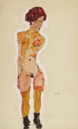 Egon Schiele Stehender Akt (Standing Nude)