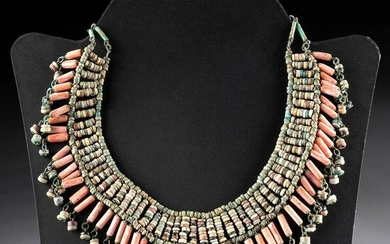 Egyptian Faience Beaded Choker Necklace