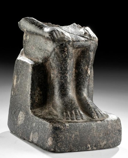 Egyptian New Kingdom Granite Lower Fragment of Figure