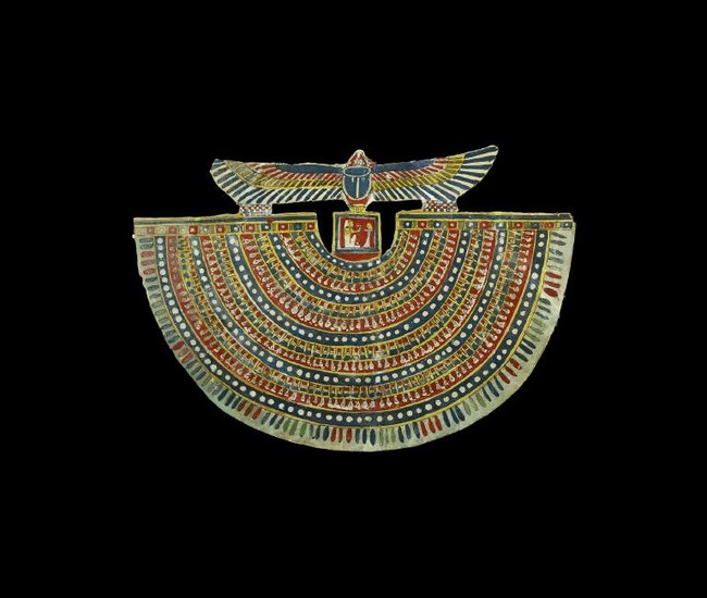 Egyptian Polychrome Cartonnage Collar
