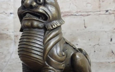 Embodying Feng Shui Grace Erte's Guardian Foo Dogs Guardian Lion Door Statue - 7.5" x 5"