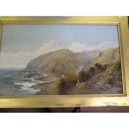 English 19th Century School. Oil on canvas. Lanscape with fi...