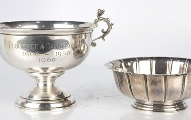 English sterling silver bowl, London, 1959, Garrad & Co