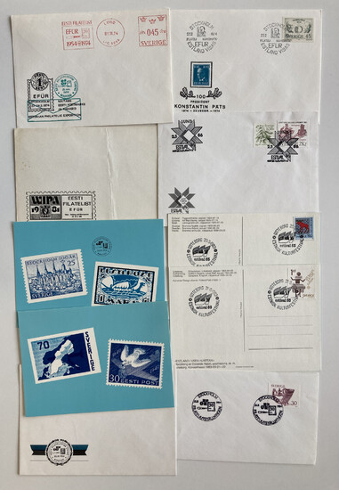 Estonia, Sweden ESTIKA - Group of envelopes & postcards (10)