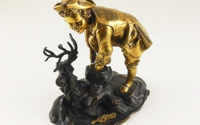 Etienne Stella (1822-1892) Gilt Bronze Ice Skater