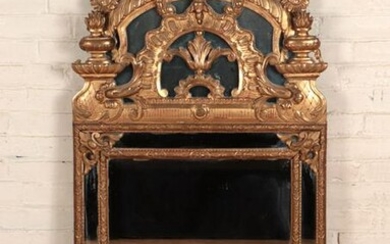 FRENCH 19TH C. CARVED AND GILT WOOD MIRROR