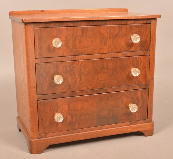 Federal Walnut Miniature Chest of Drawers.