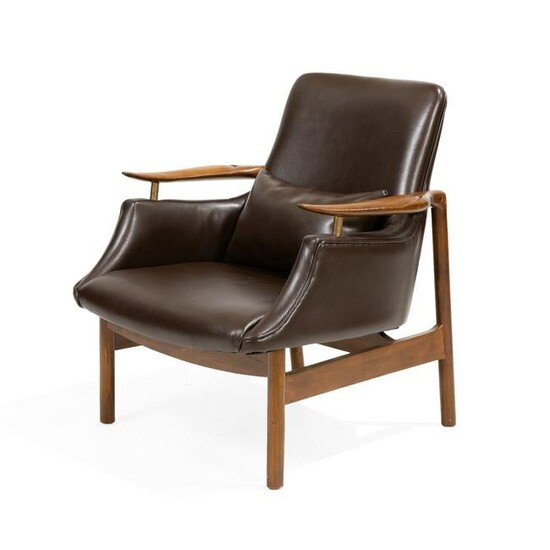 Finn Juhl Style - Leather Lounge Chair