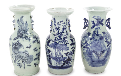 Five Chinese Blue and White Porcelain Vessels
