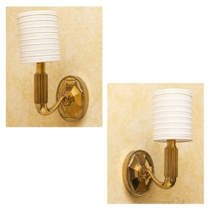 French Brass Sconces - Pair