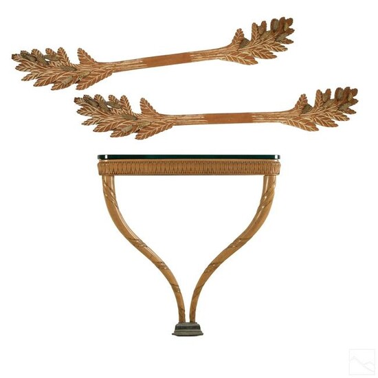 French Country Style Wall Mount Console Table 4 Pc