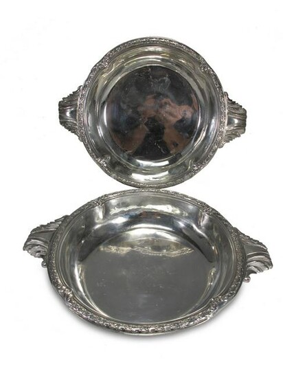 French Tetard Freres pair of silver bowls