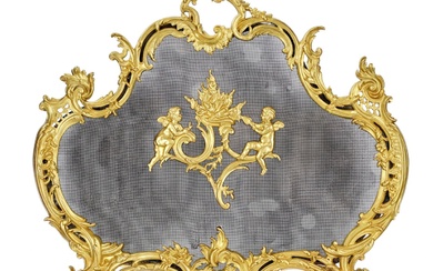 French rococo fireplace screen. 19th century.