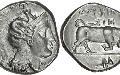 GRÈCE ANTIQUE Lucanie, Thurium. Statère ou nomos ND (350-300 av. J.-C.), Thurium (Thourioi). HN Italy...