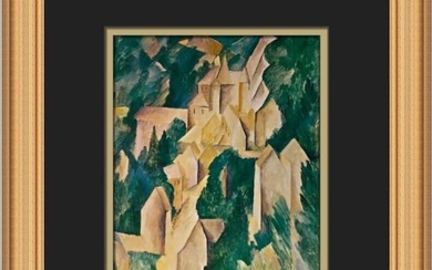 Georges Braque Castle at La Roche-Guyon Custom Framed Print
