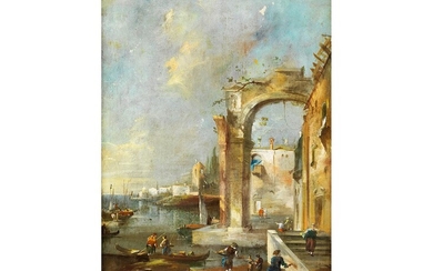 Giacomo Guardi, 1764 – 1835, Umkreis, ARCHITEKTUR-CAPRICCIO
