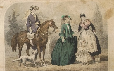 Godey Lady Book, Fashion Art, Philadelphia August 1856