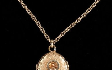 Gold-Filled Locket on 14k Gold Chain
