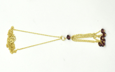 Gold plated Sil Garnet(2.35ct) Necklace