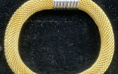 Gold tone Metal Mesh Magnetic Bracelet