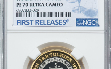Great Britain: , Charles III gilt-silver Proof "JRR Tolkien - 50th Anniversary of Death" 2 Pounds 2023 PR70 Ultra Cameo NGC,...