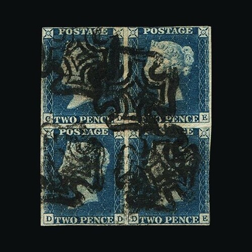 Great Britain - QV (surface printed) : (SG 5) 1840 2d blue, ...