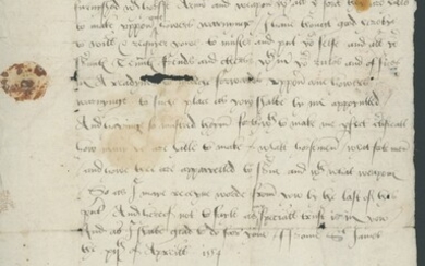 Great Britain William Herbert, 1st Earl of Pembroke 1554 (12 April) letter signed 'Pembroke' fr...
