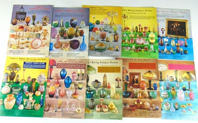 Group of 10 Early's art glass catalogs