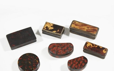 Group of tortoiseshell and faux painted tortiseshell