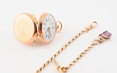 Gusset watch in yellow gold (750)