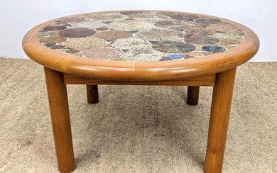 HASLEV Handmade Tile Top Table. Teak Danish Modern Fra