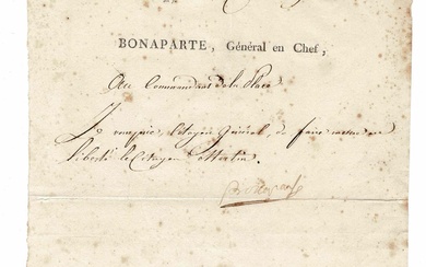 HISTORY - BONAPARTE Napoleon I (1769 - 1821) - Letter signed