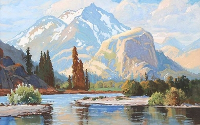 Henry Dietrich (Dick) Gremke Painting Sierras c1910