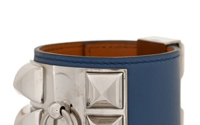 Hermes Swift Collier De Chien CDC Bracelet XS Bleu Agate