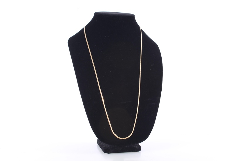 Herringbone Chain Necklace 14K Gold