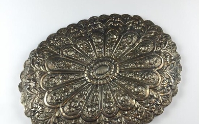 Hispano-American mirror with silver frame