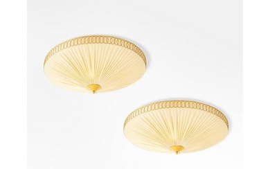 Idman (Manufacturer, 20th c.) Pair of ceiling lamps, model no. K5-27